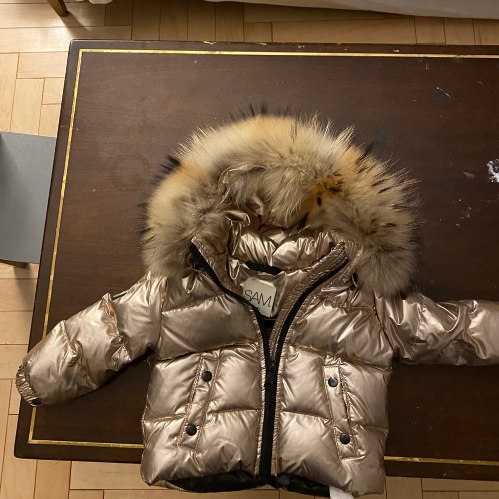 SAM. Snowbunny Baby Jacket - Gold  (12/18M